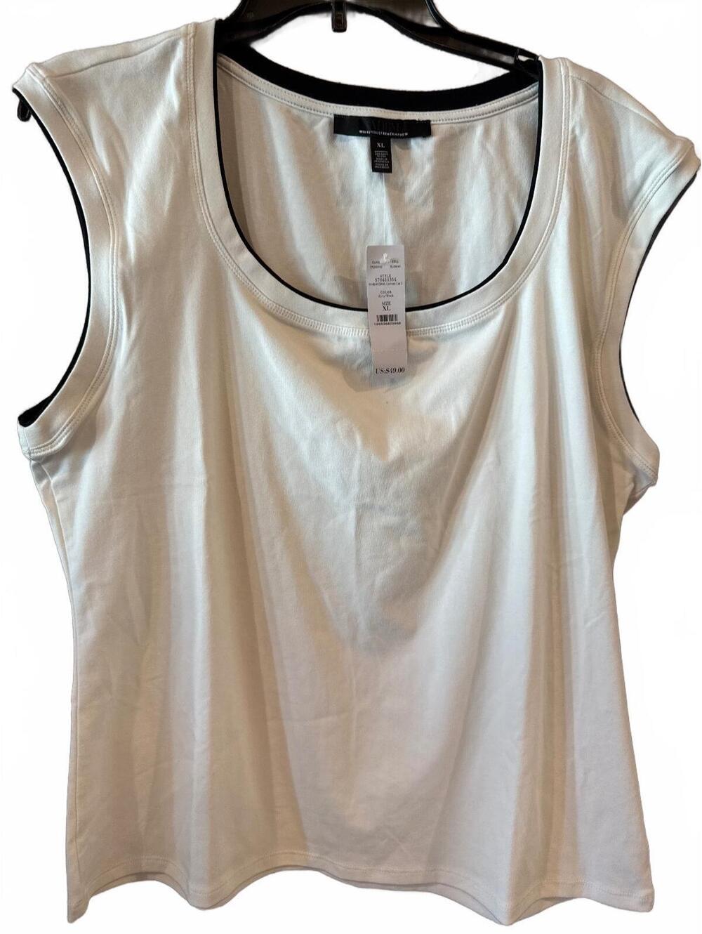 White House Black Market Women's Sleeveless Scoop Neck Top XL
